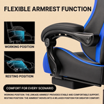 GAMING CHAIR WITH FOOTREST – LUMBAR SUPPORT & 360° SWIVEL - 05