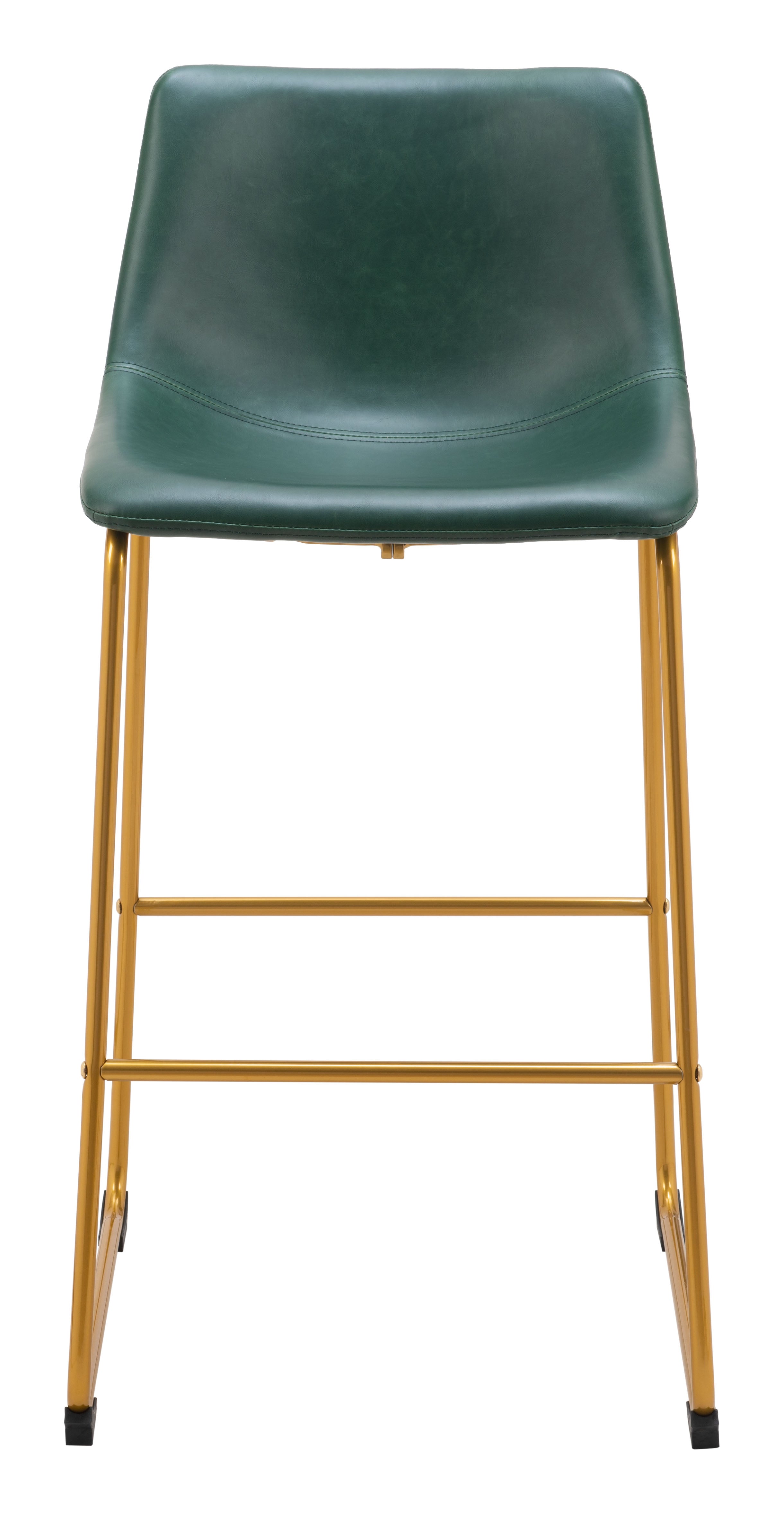 Augusta Barstool (Set of 2) Green & Gold