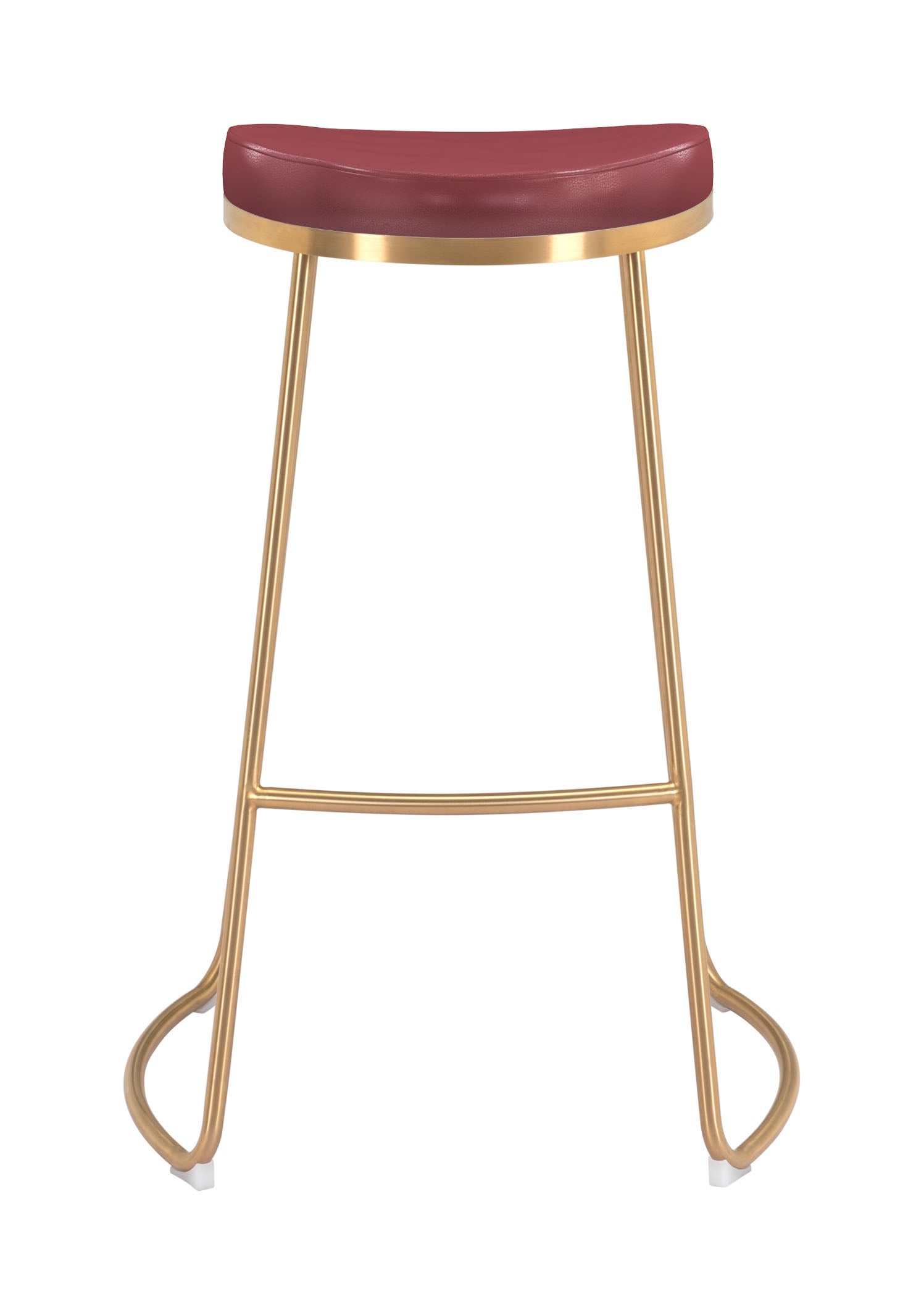 Bree Barstool Burgundy & Gold