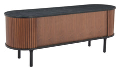 Koriana Entertainment Stand Black & Walnut