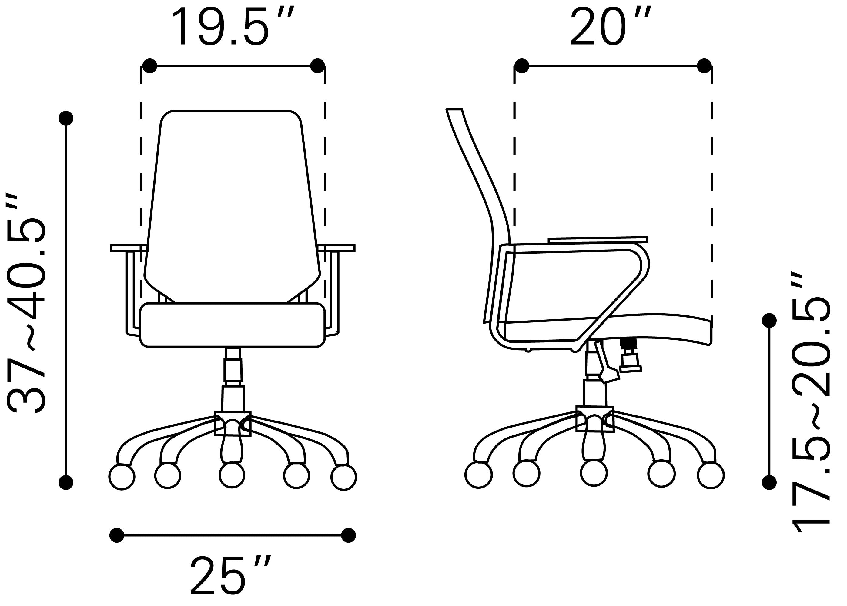 Enterprise Low Back Office Chair White