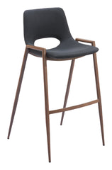 Desi Barstool Black & Walnut