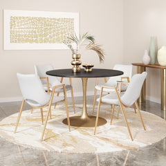 Desi Dining Chair (Set of 2) White & Gold