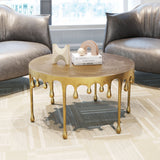 Drip Coffee Table Antique Brass