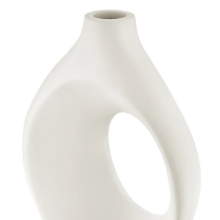Exclusive Simi Vase Large White - Premium 34" Modern Resin Statement Collection