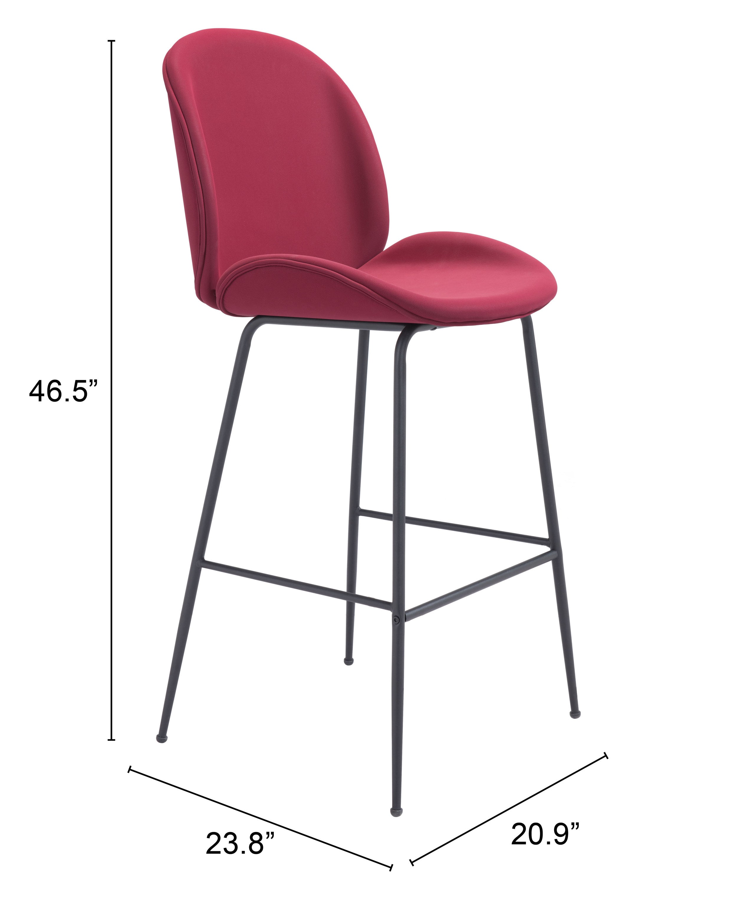 Miles Barstool Red