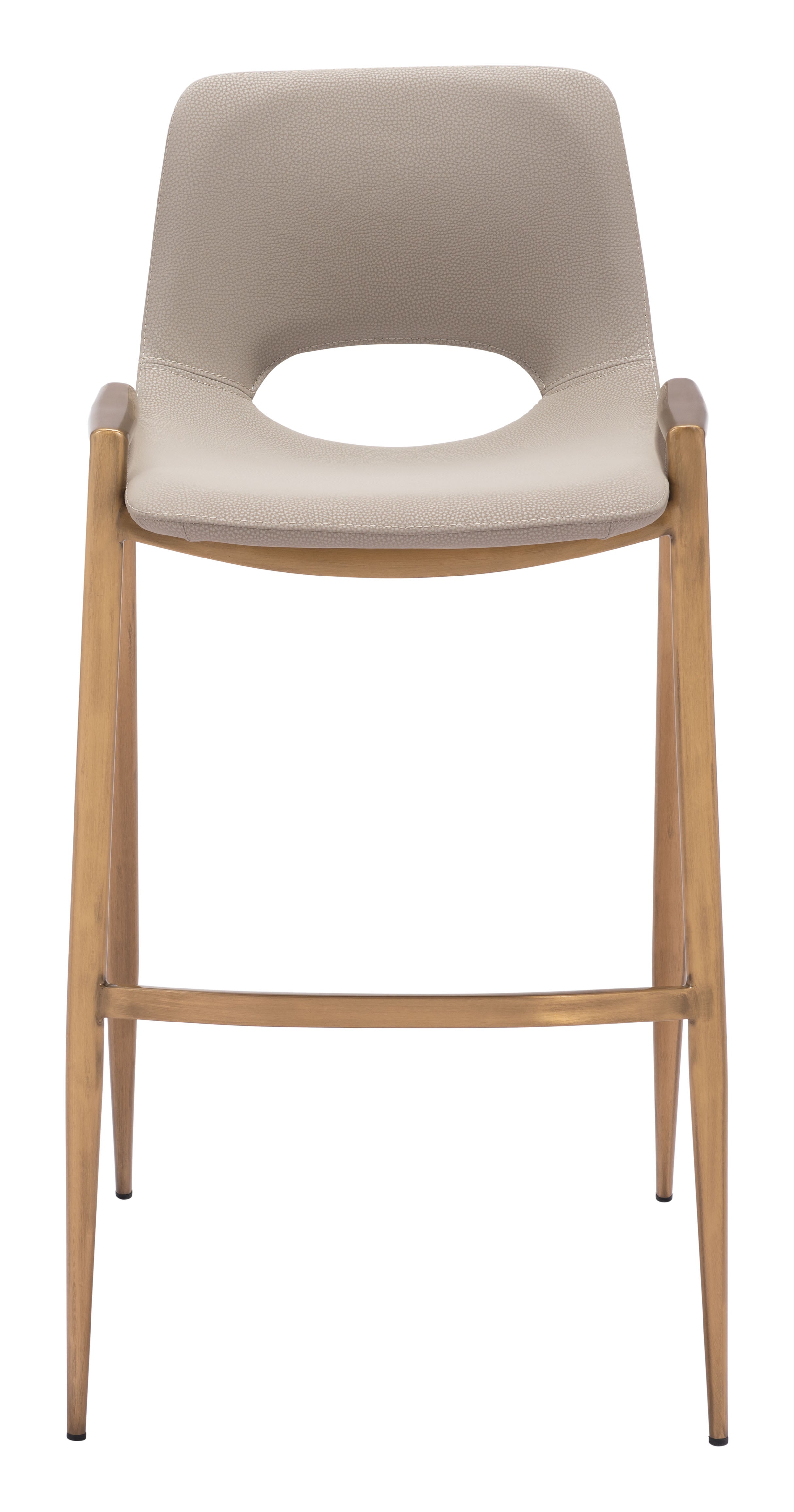 Desi Barstool Beige & Gold