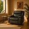 Gray Leather Match Manual Reclining Chair - Premium Power Recliner for Living Room Comfort