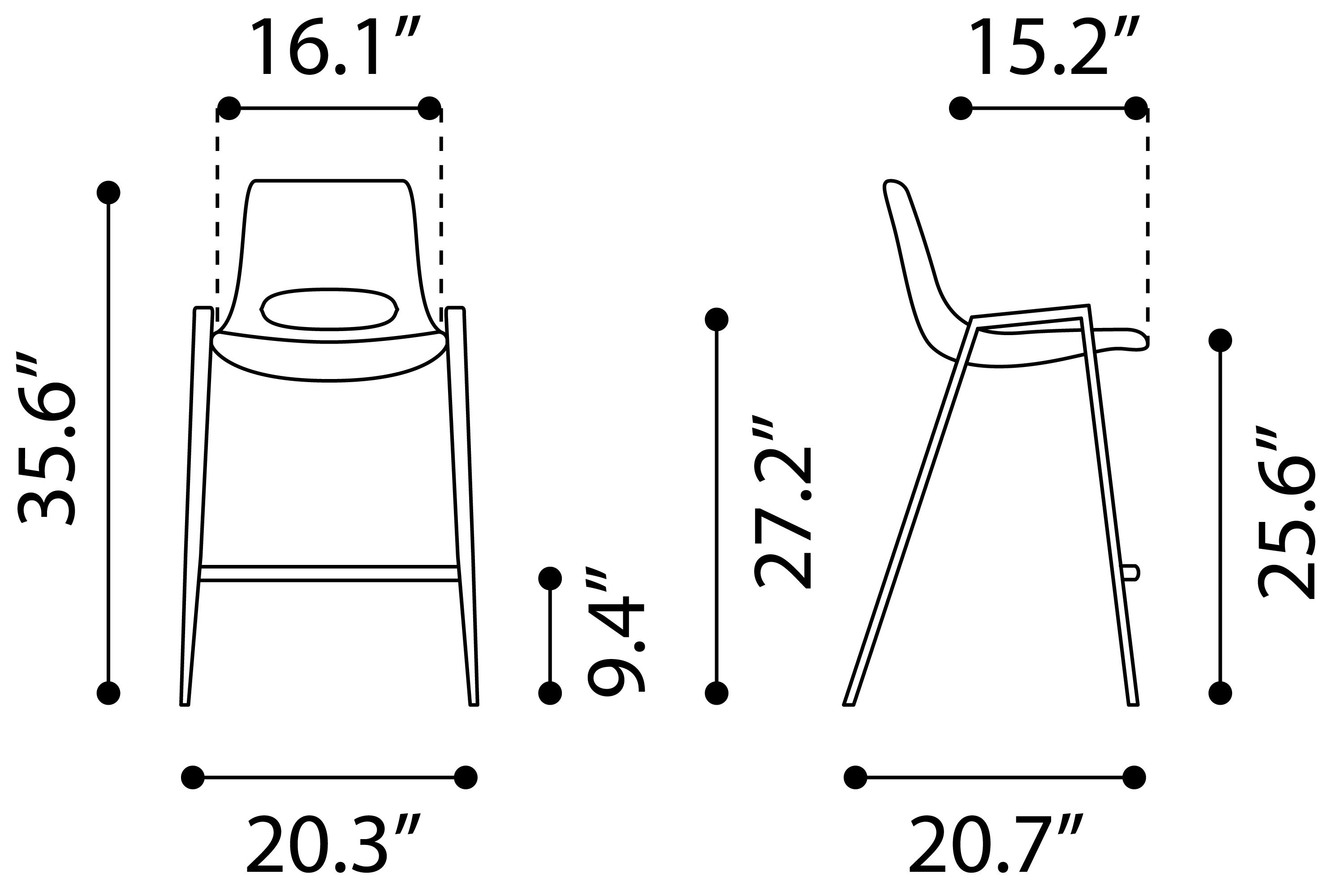 Desi Counter Stool Brown & Walnut