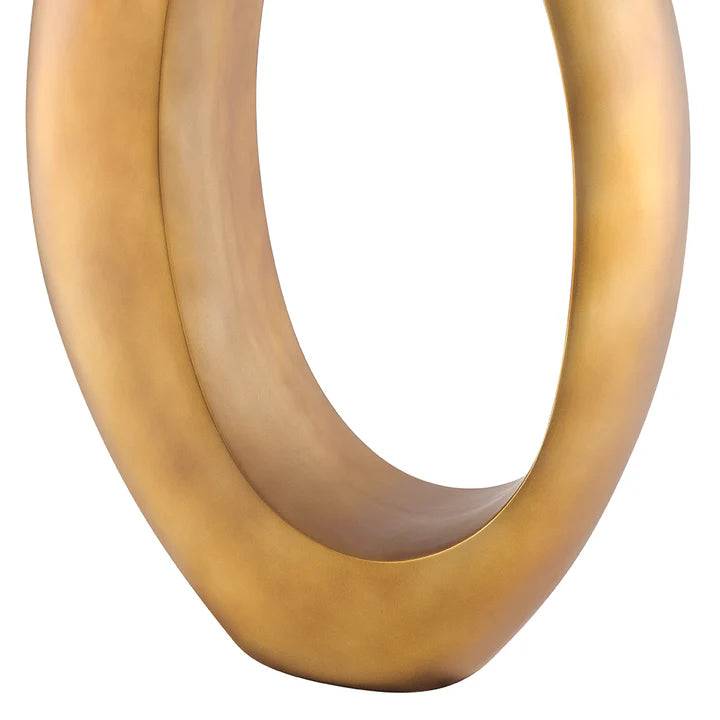 Premium Trombone Vase Small in Matte Bronze - Contemporary Resin Floor Sculpture with Sophisticated Finish