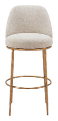 Nordhavn Swivel Barstool Beige & Gold