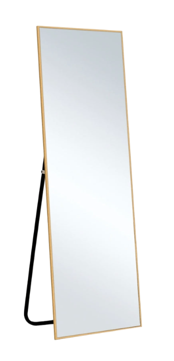 64" Sleek Gold Frame Full Length Mirror