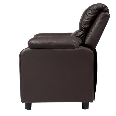 Premium Kids Recliner Chair with Storage Armrest - Solid Wood Frame Children's Lounge Sofa for Entertainment & Comfort