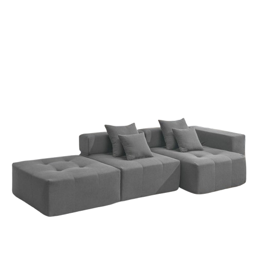 Premium 105.5" Modular Cloud Sectional Sofa - Wrinkle-Resistant Corduroy L-Shape Couch with Tufted Design & No Assembly Required