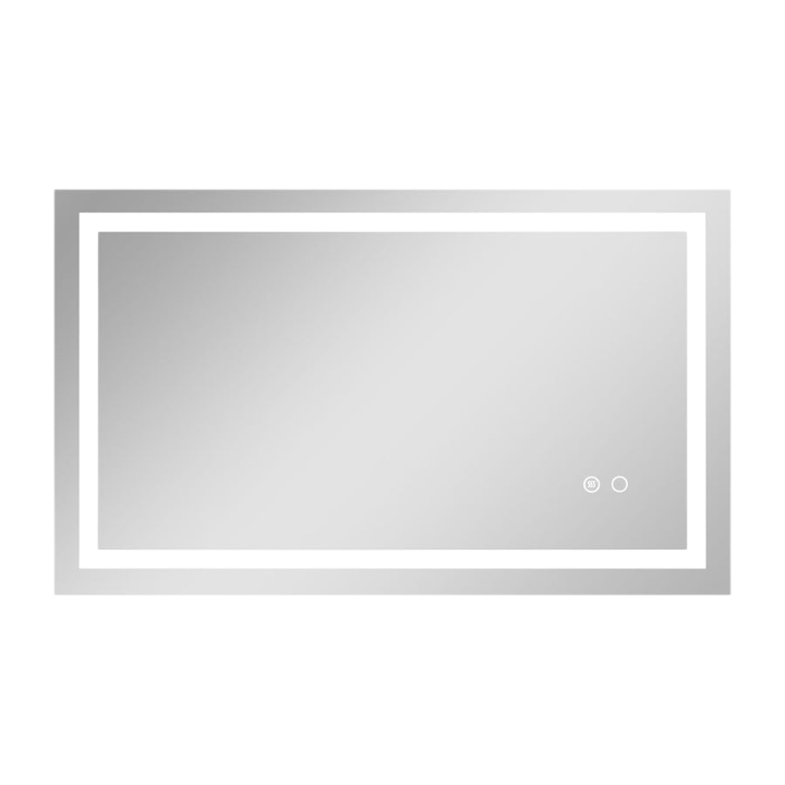 40*24 LED Lighted Bathroom Wall Mounted Mirror with High Lumen+Anti-Fog Separately Control+Dimmer Function
