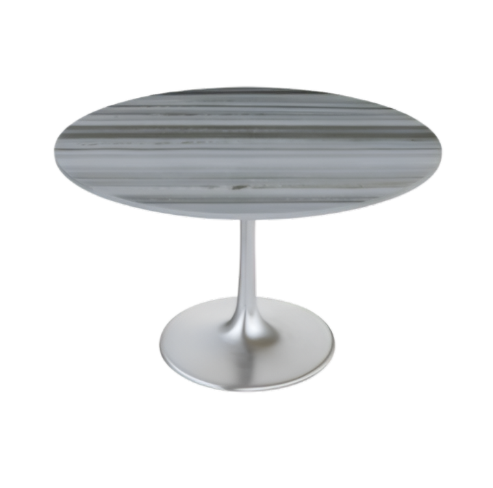Star City Dining Table Gray & Silver