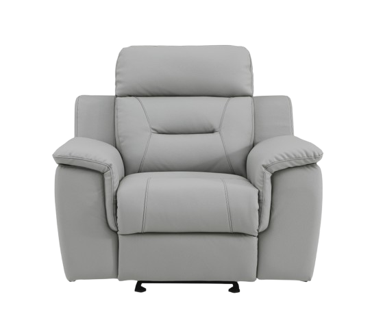 41" Grey Fascinating Leather Reclining Chair.