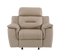 Beige Leather Match Manual Reclining Chair - Premium Modern Comfort for Living Room