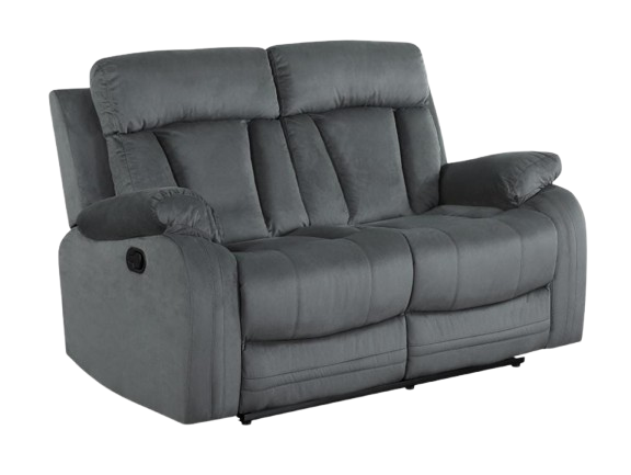 40" Modern Grey Fabric Loveseat