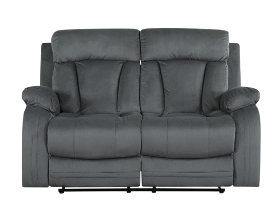 40" Modern Grey Fabric Loveseat