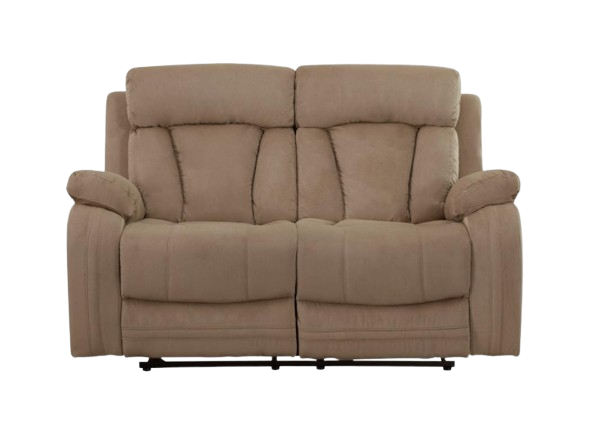 63" Beige Leather Match Recliner