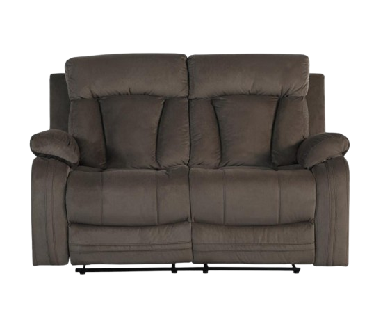 40" Modern Brown Fabric Loveseat