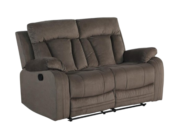 40" Modern Brown Fabric Loveseat