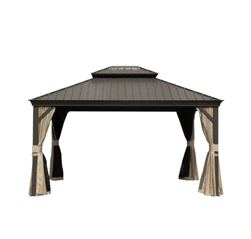 Exclusive Hardtop Gazebo Outdoor Aluminum Gazebos Grill - Premium Galvanized Steel Double Canopy Collection