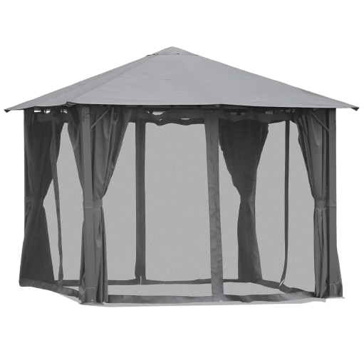 Exclusive 10' x 10' Patio Gazebo - Premium Black Outdoor Canopy Shelter with Vented Roof