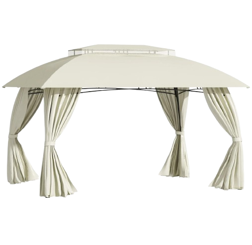 Exclusive 10' x 13' Patio Gazebo Canopy - Premium Double Vented Roof Steel Frame Outdoor Shelter