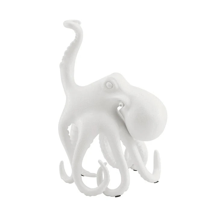 Exclusive Sugvar the Octopus Frosted White Resin Sculpture - Premium 18" Marine Art Collection