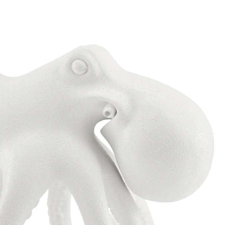Exclusive Sugvar the Octopus Frosted White Resin Sculpture - Premium 18" Marine Art Collection