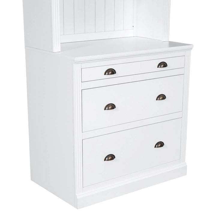 Premium 83.4" Tall LED Bookshelf with Storage - Modern Home Office Solution
