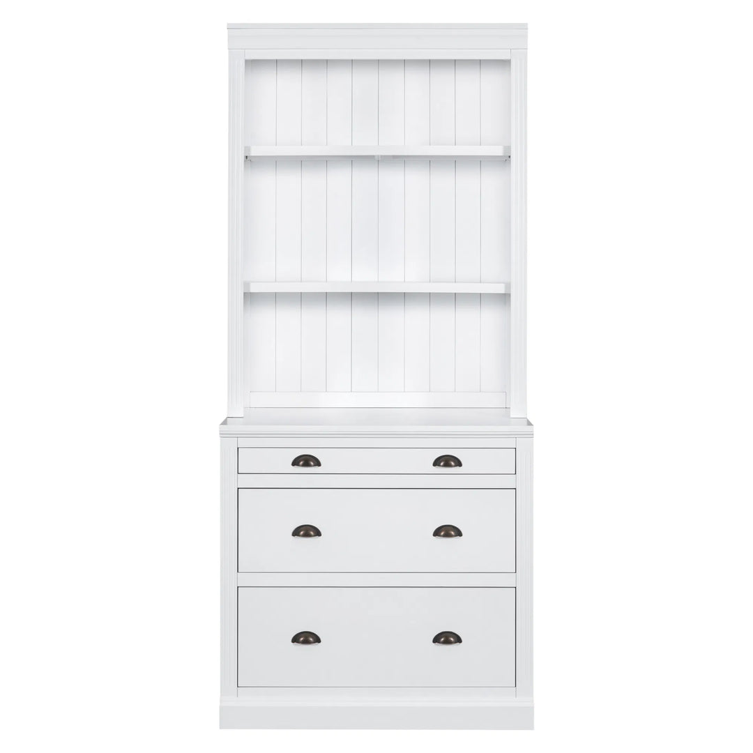 Premium 83.4" Tall LED Bookshelf with Storage - Modern Home Office Solution