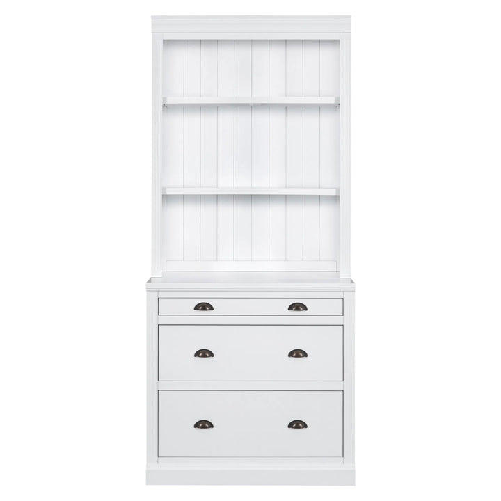 Premium 83.4" Tall LED Bookshelf with Storage - Modern Home Office Solution