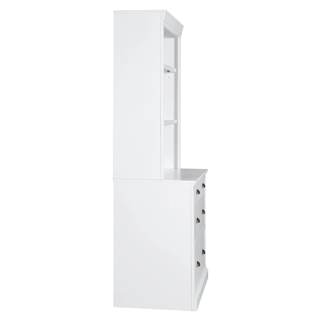 Premium 83.4" Tall LED Bookshelf with Storage - Modern Home Office Solution