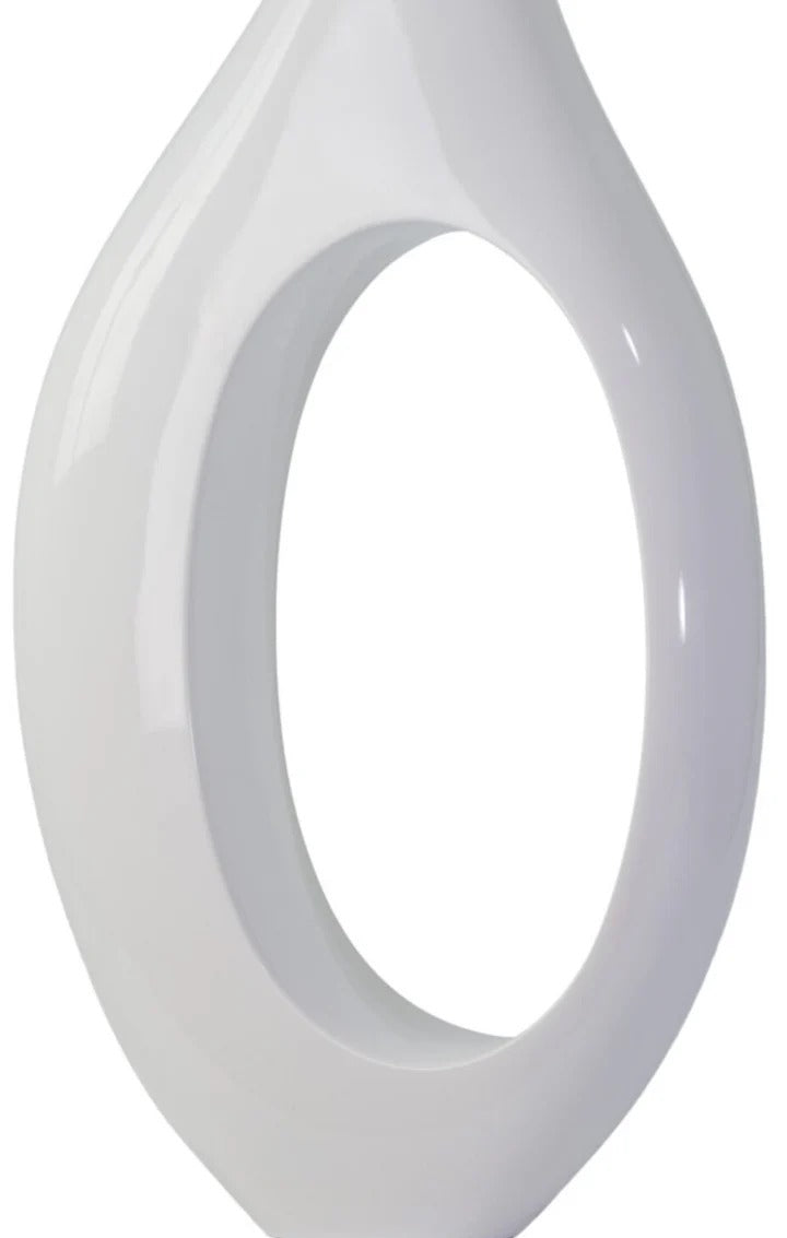 Premium Trombone Set in White - Contemporary Resin Floor Sculptures with Glossy Finish