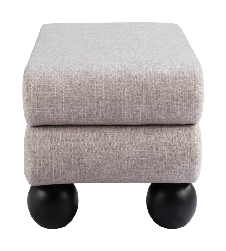 Davao Bench Gray – Luxury Teddy Fabric Seating | Modern Performance Bench | Trufairs