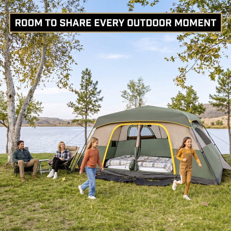 8–10 Person Instant Cabin Camping Tent with Room Divider - 10