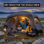 5–8 PERSON FAMILY DOME CAMPING TENT – WATERPROOF OUTDOOR TENT WITH RAINFLY & CARRY BAG - 10