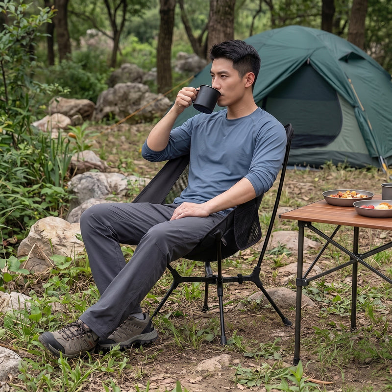 Ultralight Folding Camping Chair – Portable Outdoor High-Back Seat - 10