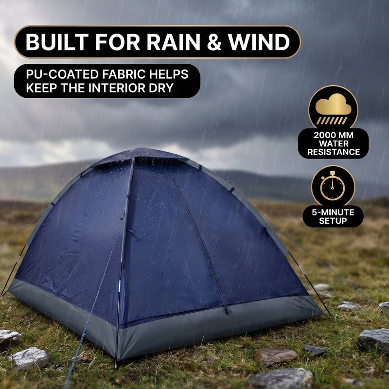 2-4 PERSON LIGHTWEIGHT BACKPACKING DOME CAMPING TENTS - 10