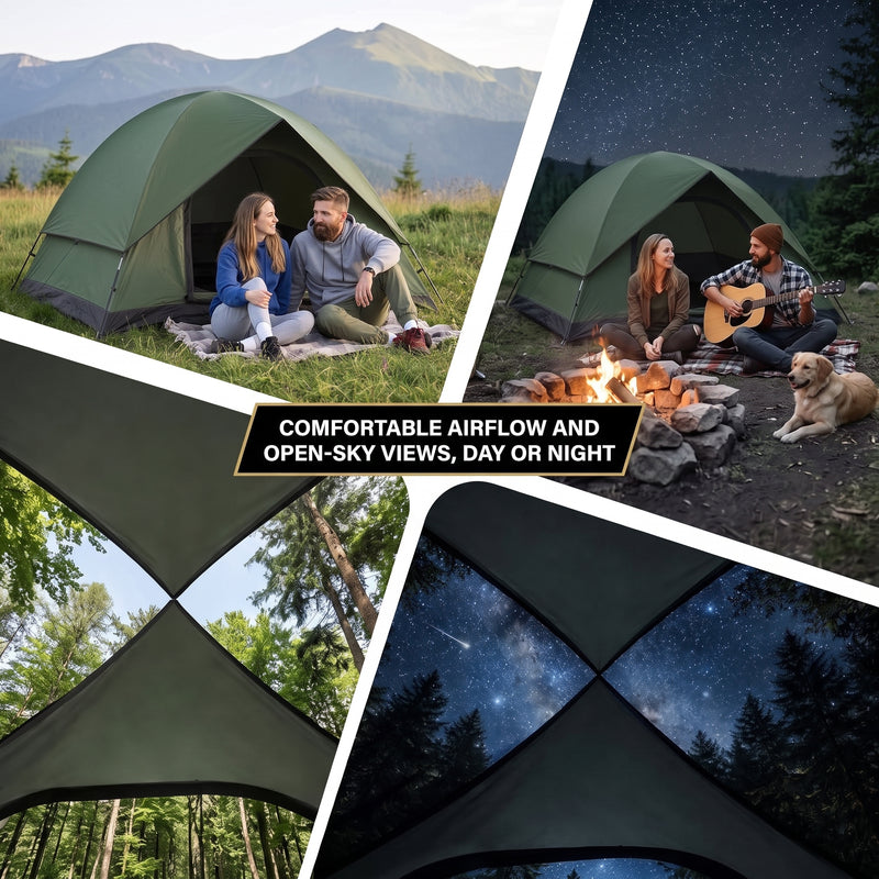 2-4 PERSON LIGHTWEIGHT BACKPACKING DOME CAMPING TENTS - 10