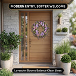 HYDRANGEA WREATH FOR FRONT DOOR – ARTIFICIAL FLORAL PORCH DÉCOR - 10
