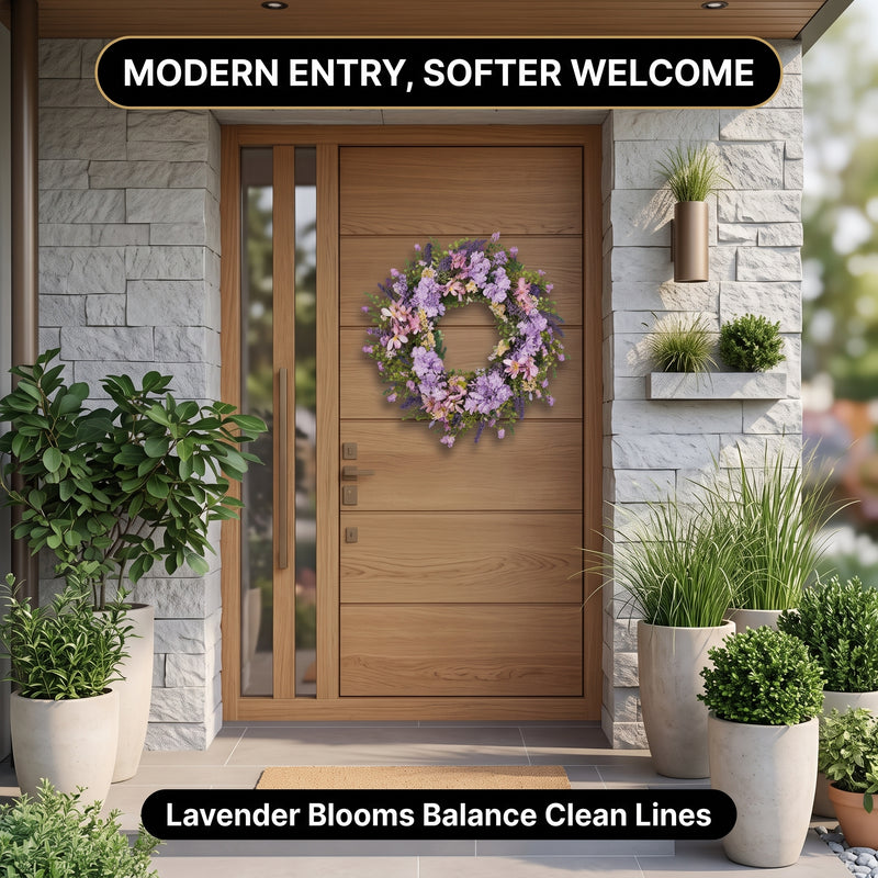 HYDRANGEA WREATH FOR FRONT DOOR – ARTIFICIAL FLORAL PORCH DÉCOR - 10