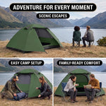2-4 PERSON LIGHTWEIGHT BACKPACKING DOME CAMPING TENTS - 10