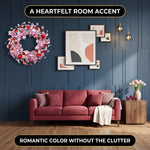 VALENTINE WREATHS FOR FRONT DOOR – HEART & BERRY FLORAL WREATH FOR VALENTINE’S DAY DÉCOR - 10