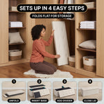 BENCH WITH STORAGE – FOLDING OTTOMAN WITH PADDED SEAT - 10
