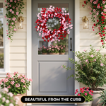 VALENTINE WREATHS FOR FRONT DOOR – HEART & BERRY FLORAL WREATH FOR VALENTINE’S DAY DÉCOR - 10