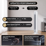 Tower Fan With Remote – 90° Oscillation, 36″ & 42″ - 10